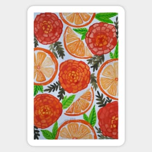 Oranges and Marigolds Sticker